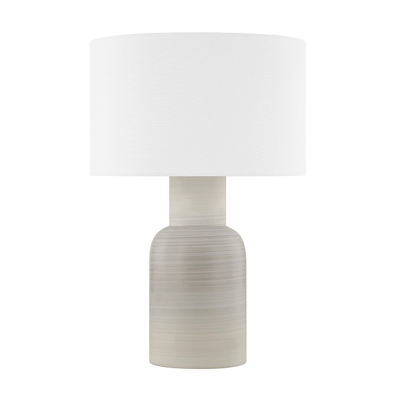 Hudson Valley L2060-AGB/CMD Breezy Point One Light Table Lamp, Aged Brass/Matte Dune Ceramic