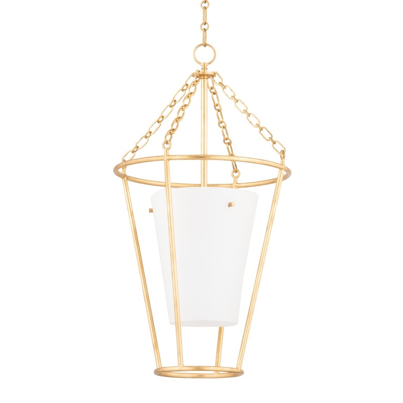 Hudson Valley MDS211-VGL Worchester One Light Chandelier, Vintage Gold Leaf (Discontinued)