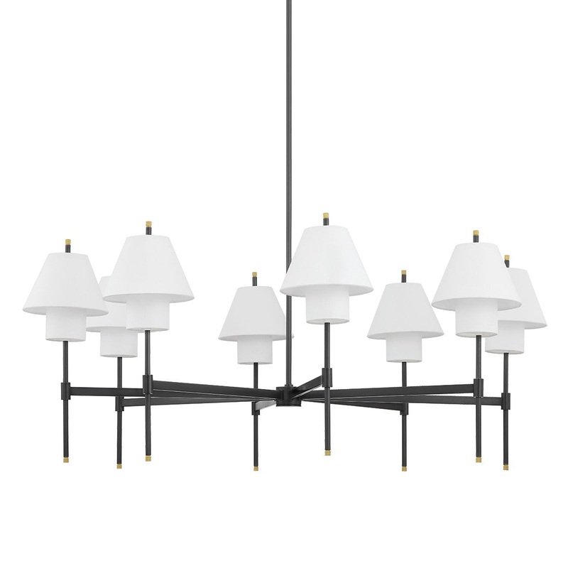 Hudson Valley PI1899808-AGB/DB Glenmoore Eight Light Chandelier, Aged Brass