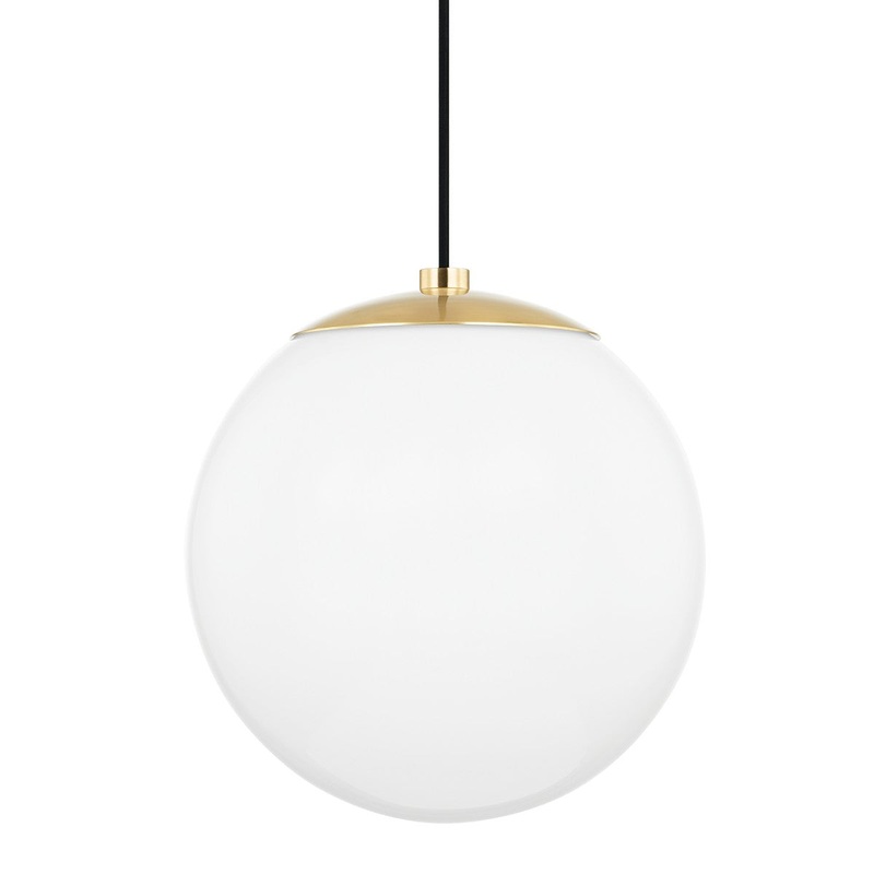 Mitzi H105701L-AGB Stella One Light Pendant, Aged Brass