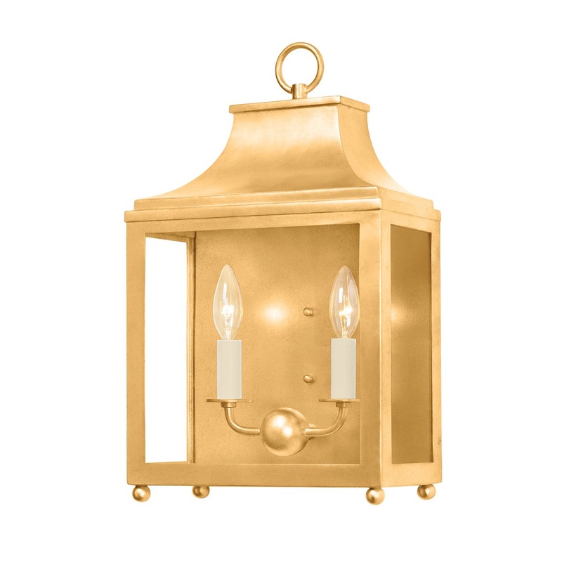 Mitzi H259102-VGL Leigh Two Light Wall Sconce, Vintage Gold Leaf