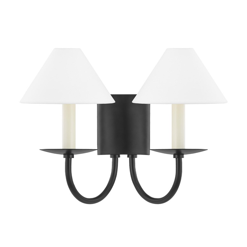 Mitzi H464102-SBK Lenore Two Light Wall Sconce, Soft Black