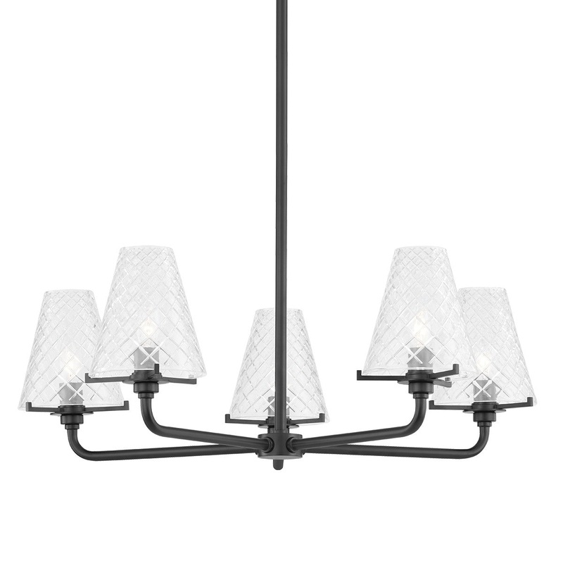 Mitzi H495805-SBK Irene Five Light Chandelier, Soft Black