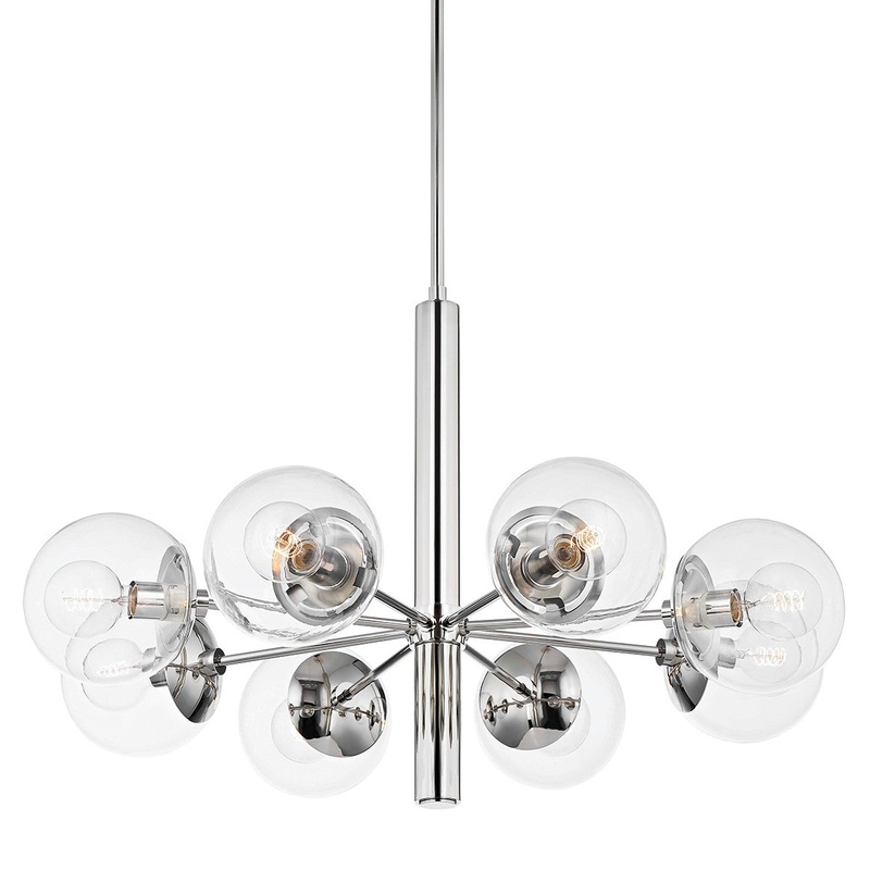 Mitzi H503808-PN Meadow Eight Light Chandelier, Polished Nickel