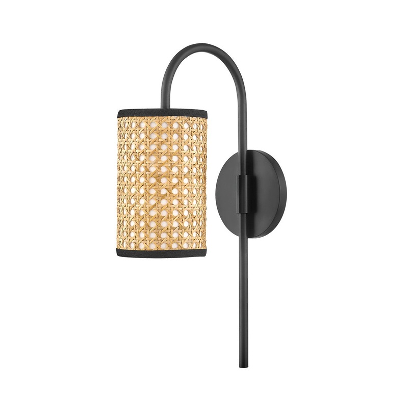 Mitzi H520101-SBK Dolores One Light Wall Sconce, Soft Black