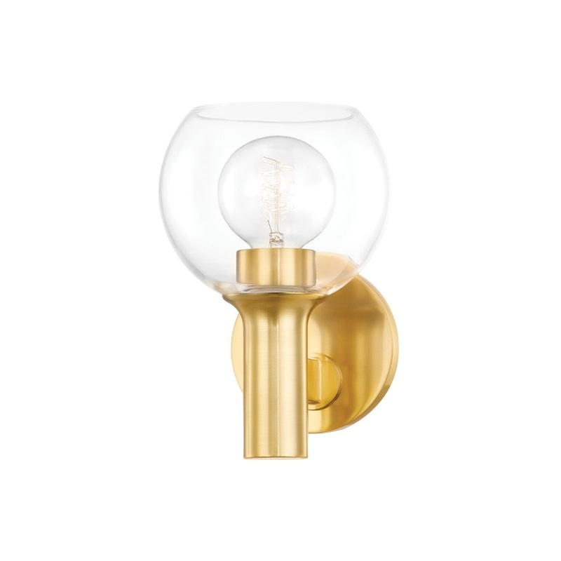 Mitzi H543301-AGB Leslie One Light Bath Bracket, Aged Brass