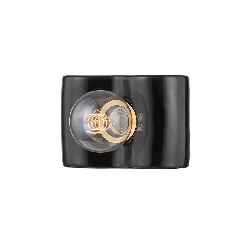 Mitzi H545301-CBK Jillian One Light Bath Bracket, Ceramic Black