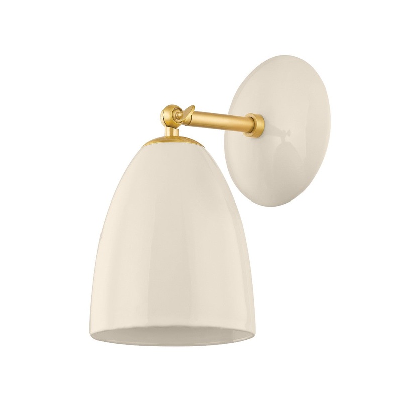 Mitzi H558101-AGB/CCR Kirsten One Light Wall Sconce, Aged Brass