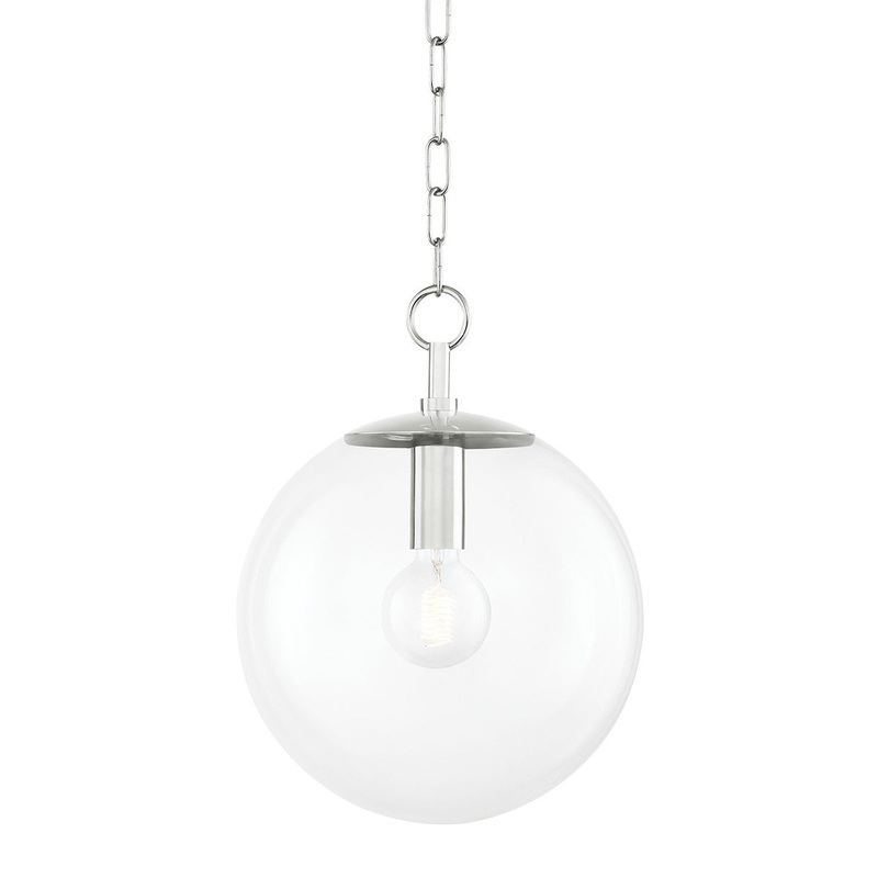 Mitzi H609701S-PN Juliana One Light Pendant, Polished Nickel