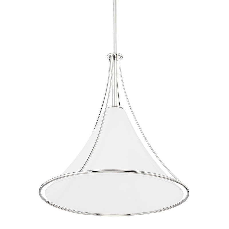 Mitzi H645701L-PN Madelyn One Light Pendant, Polished Nickel