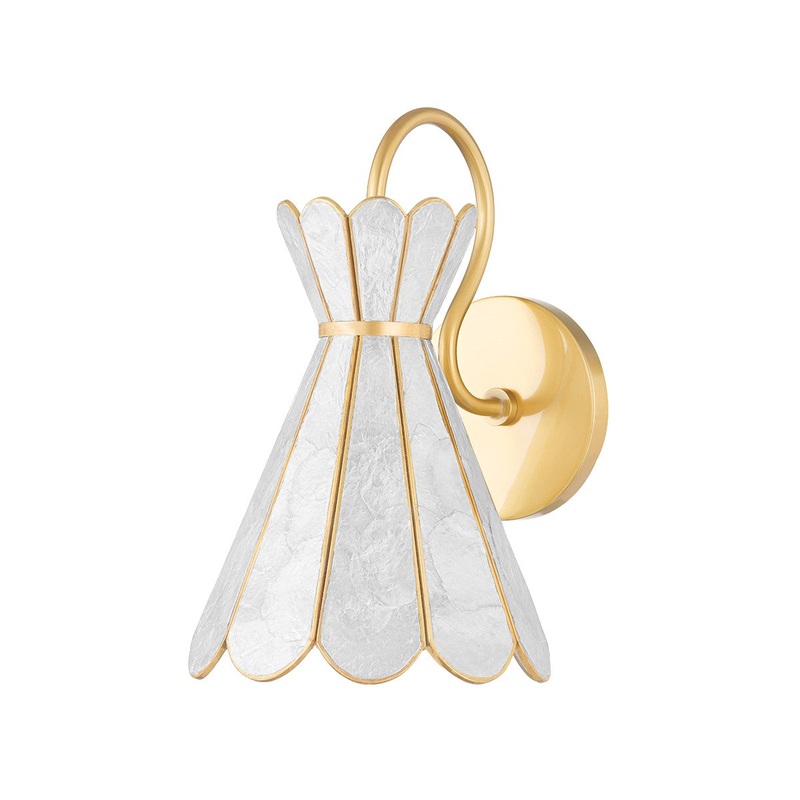 Mitzi H662101-AGB Lyra One Light Wall Sconce, Aged Brass
