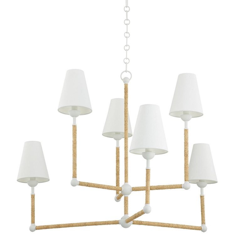Mitzi H708806-TWH Mariana Six Light Chandelier, Textured White