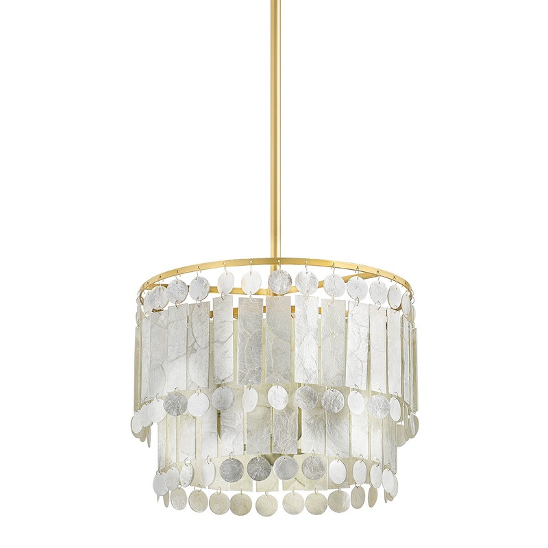 Mitzi H715803-AGB Melisa Three Light Chandelier, Aged Brass