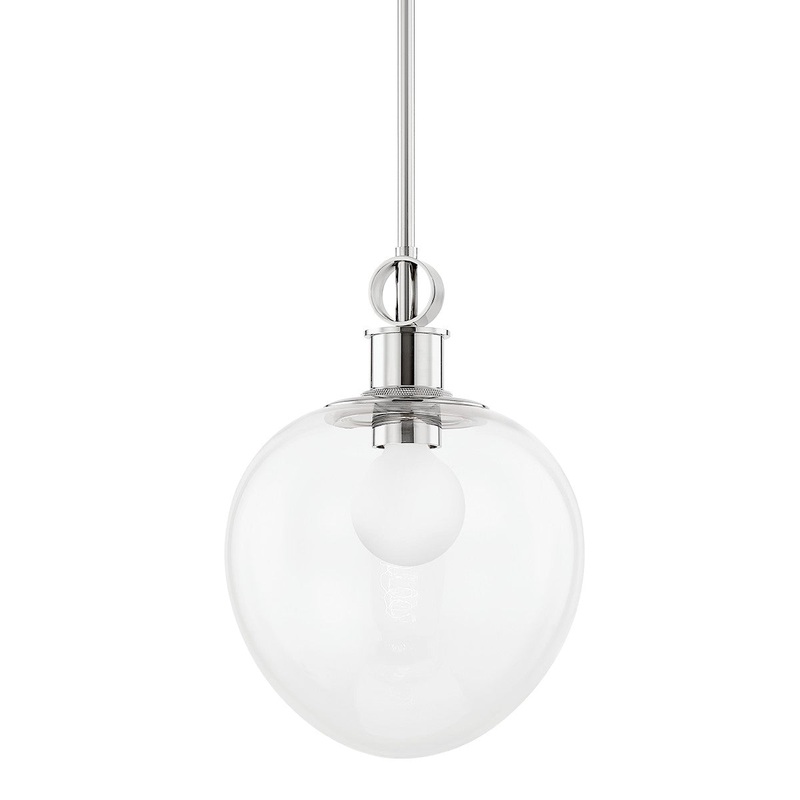 Mitzi H736701S-PN Anna One Light Pendant, Polished Nickel
