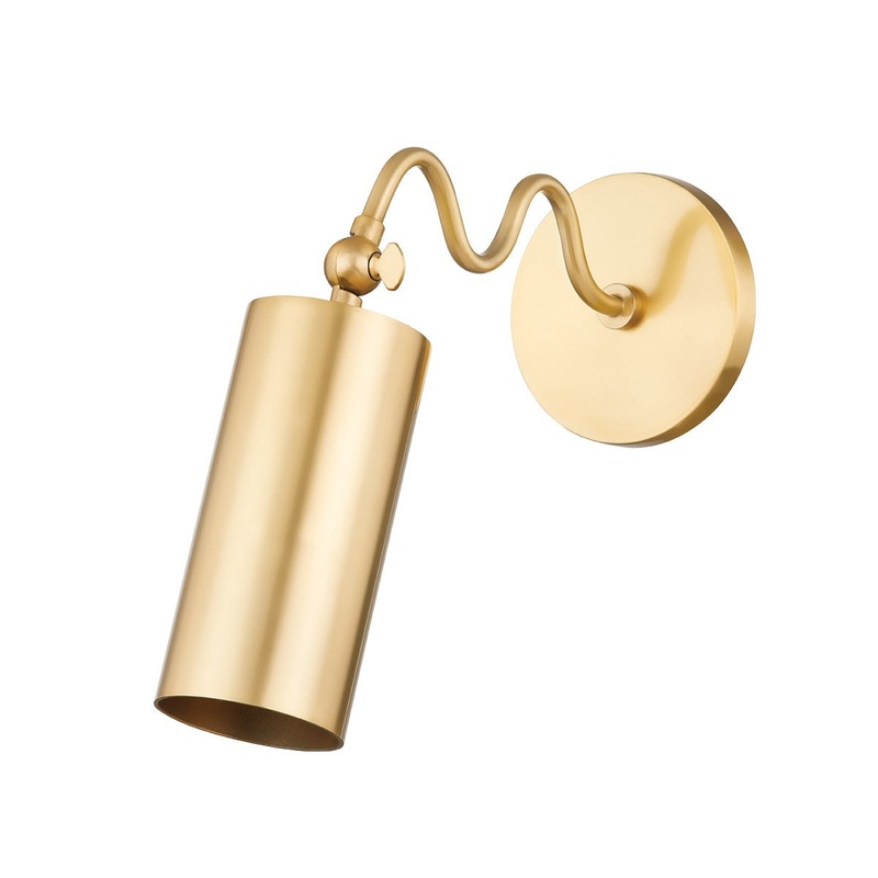 Mitzi H742101-AGB Bea One Light Wall Sconce, Aged Brass