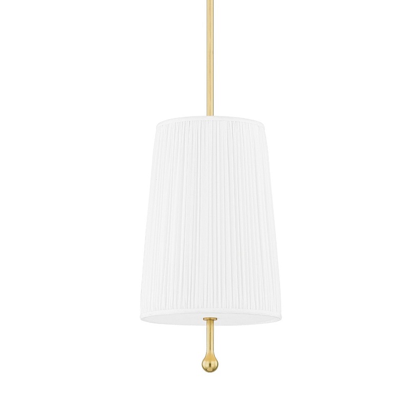 Mitzi H748701-AGB Adeline One Light Pendant, Aged Brass