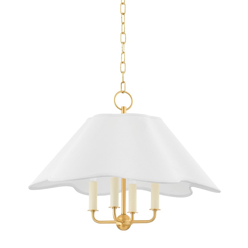 Mitzi H749804-AGB Rosanna Four Light Chandelier, Aged Brass