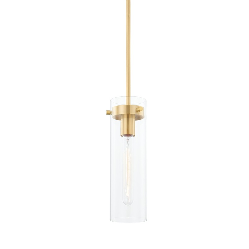 Mitzi H756701S-AGB Haisley One Light Pendant, Aged Brass