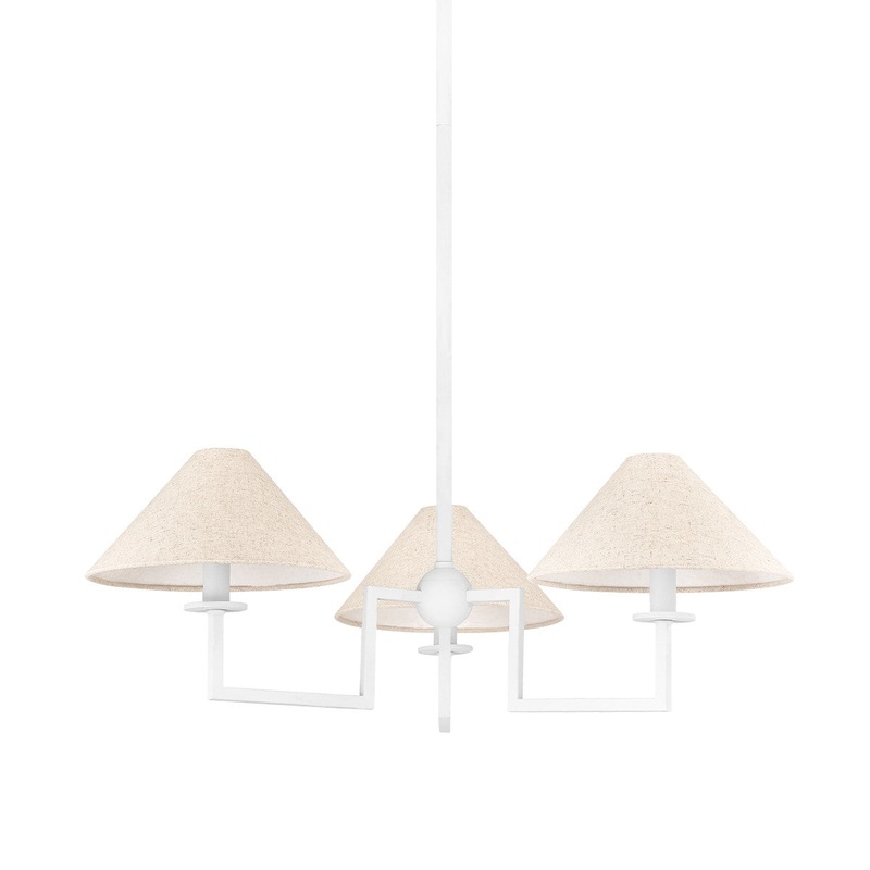 Mitzi H760803-TWH Gladwyne Three Light Chandelier, Textured White