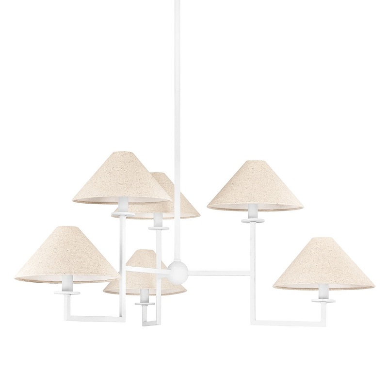 Mitzi H760806-TWH Gladwyne Six Light Chandelier, Textured White