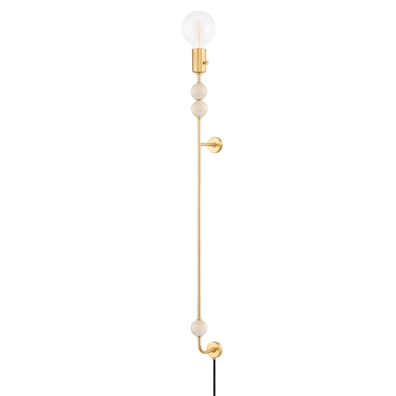 Mitzi HL491201-AGB Slater One Light Wall Sconce, Aged Brass
