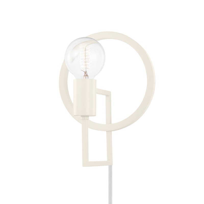 Mitzi HL637201-SCR Tory One Light Wall Sconce, Soft Cream