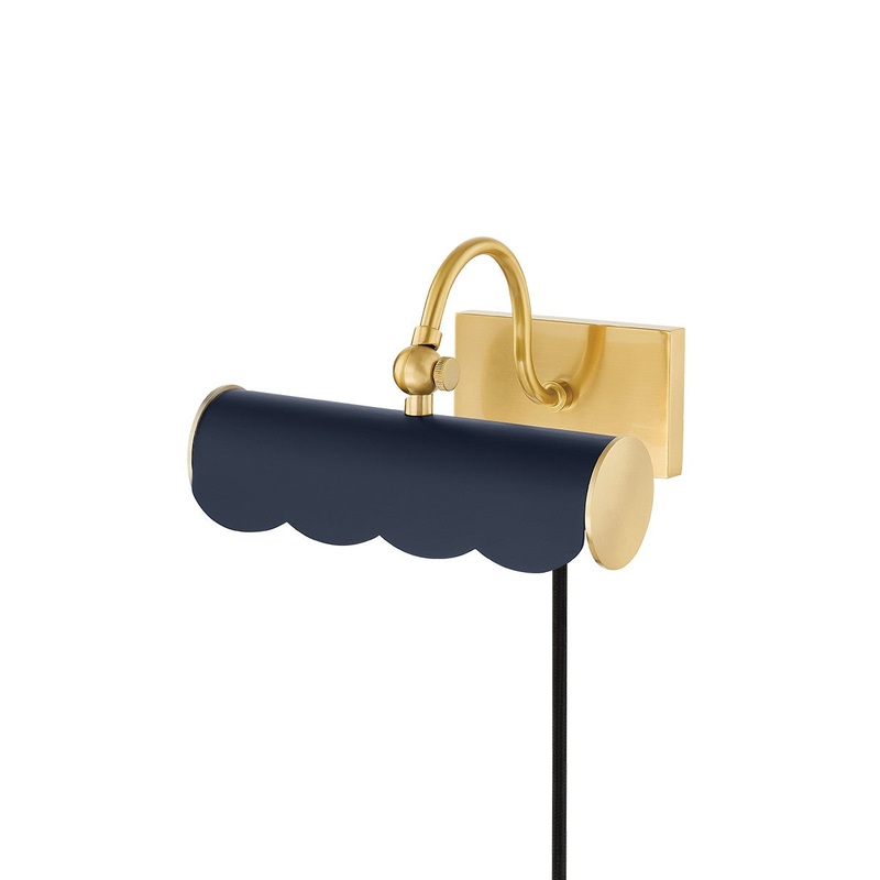 Mitzi HL762101S-AGB/SNY Fifi One Light Portable Shelf Light, Aged Brass