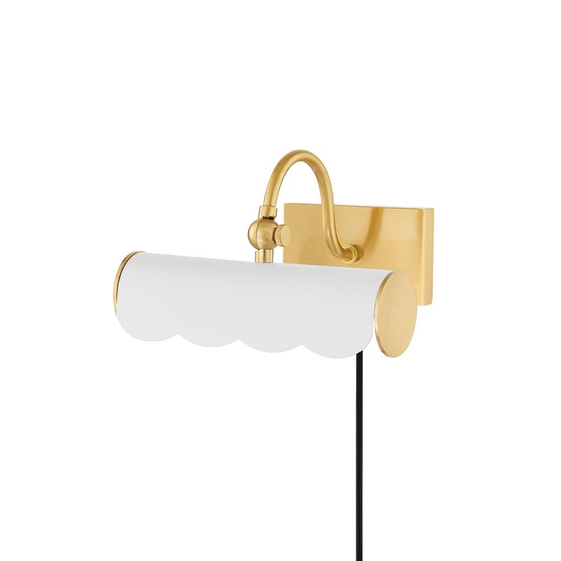 Mitzi HL762101S-AGB/SWH Fifi One Light Portable Shelf Light, Aged Brass