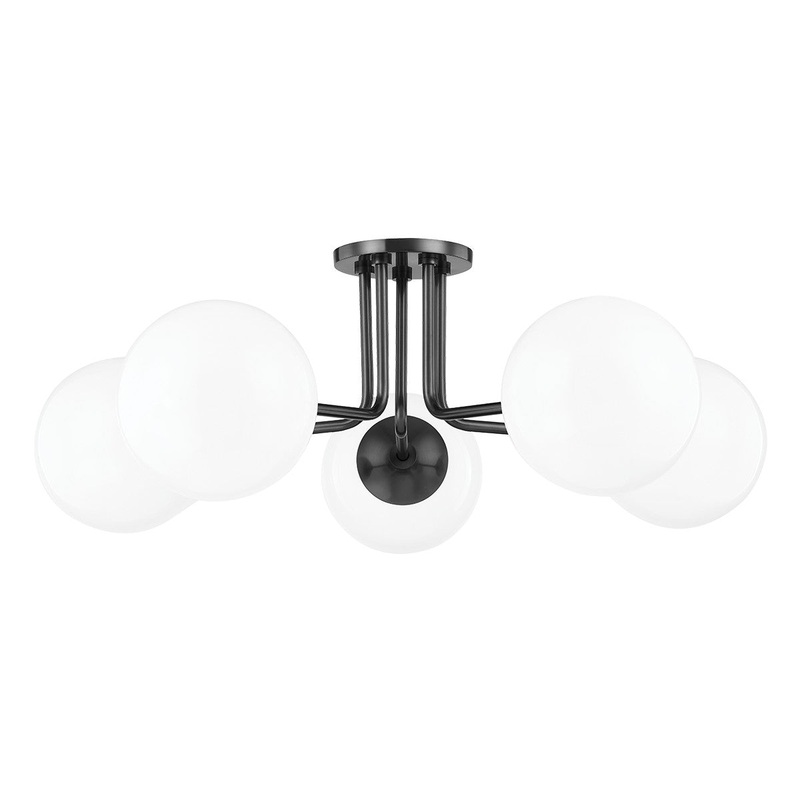 Mitzi H105605-OB Stella Five Light Semi Flush Mount, Old Bronze