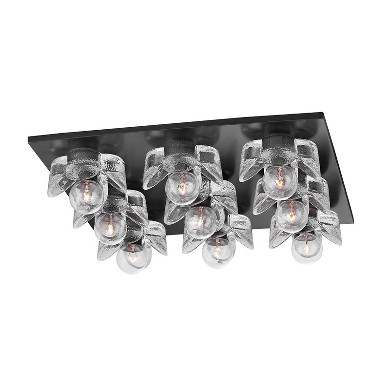 Mitzi H410509-OB Shea Nine Light Flush Mount, Old Bronze