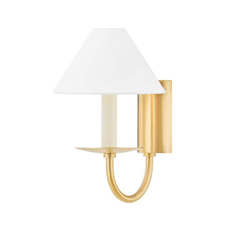 Mitzi H464101-AGB Lenore One Light Wall Sconce, Aged Brass