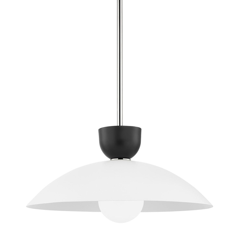 Mitzi H481701L-PN Whitley One Light Pendant, Polished Nickel