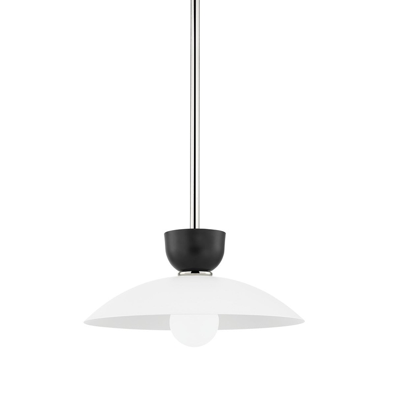 Mitzi H481701S-PN Whitley One Light Pendant, Polished Nickel