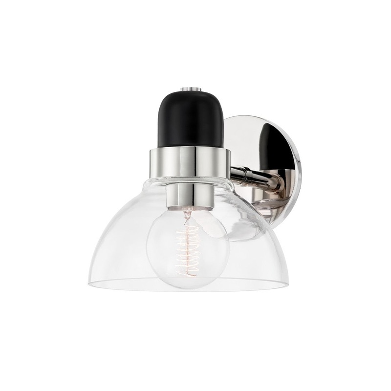 Mitzi H482301-PN Camile One Light Bath Bracket, Polished Nickel