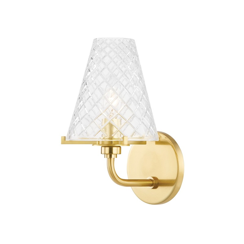 Mitzi H495301-AGB Irene One Light Bath Bracket, Aged Brass
