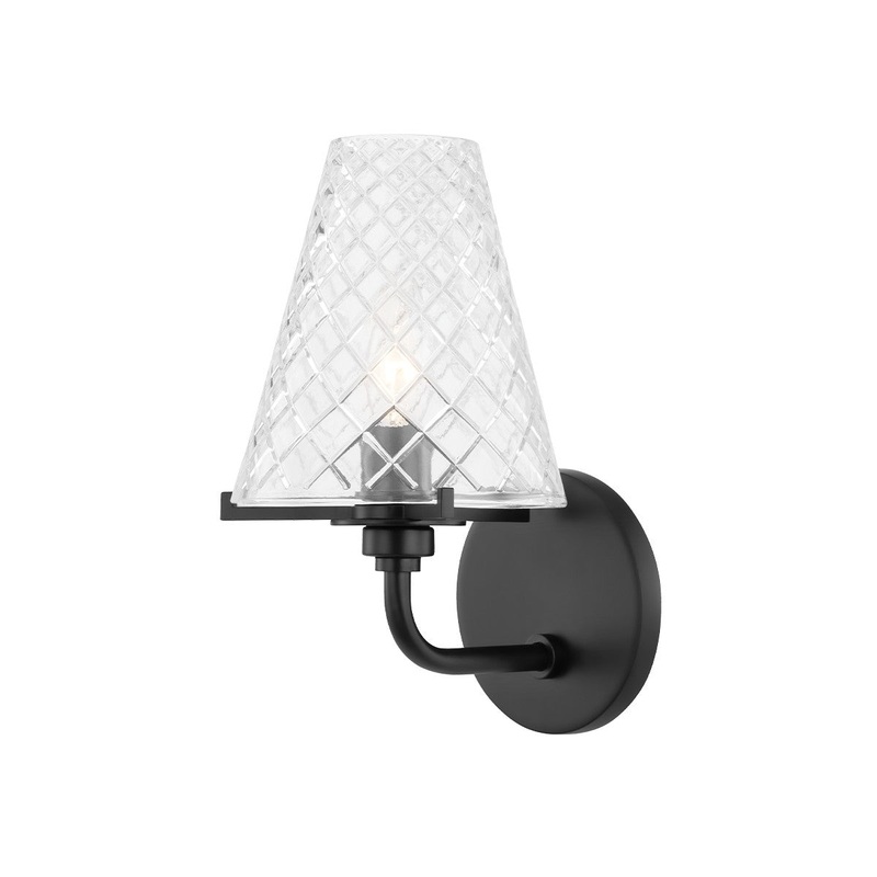 Mitzi H495301-SBK Irene One Light Bath Bracket, Soft Black