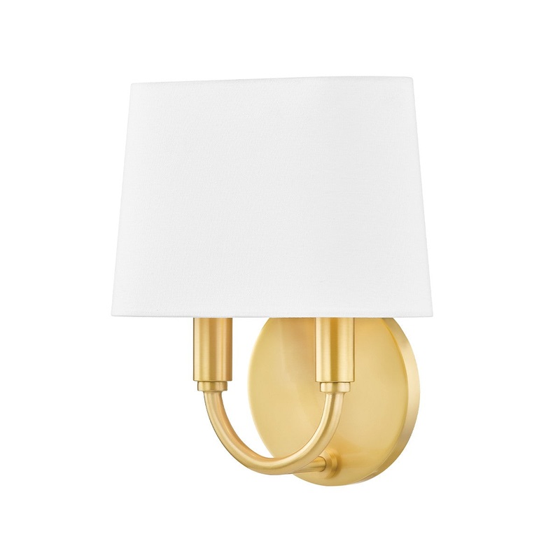 Mitzi H497102-AGB Clair Two Light Wall Sconce, Aged Brass