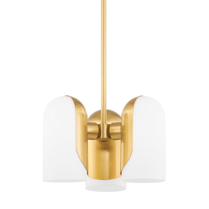 Mitzi H550703-AGB Mabel Three Light Pendant, Aged Brass