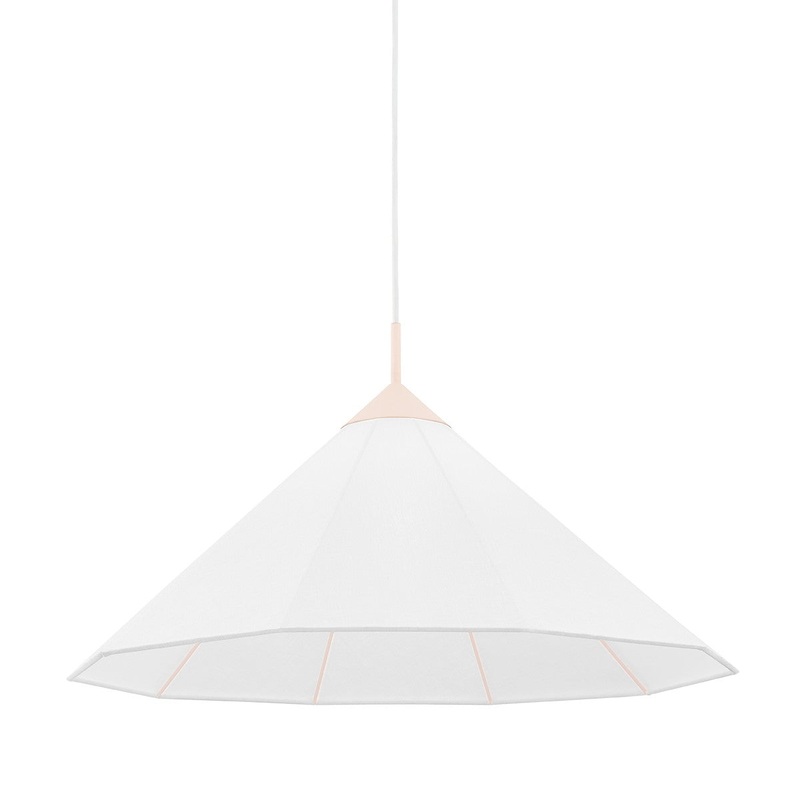 Mitzi H554701L-BLSH Gloria One Light Pendant, Blush