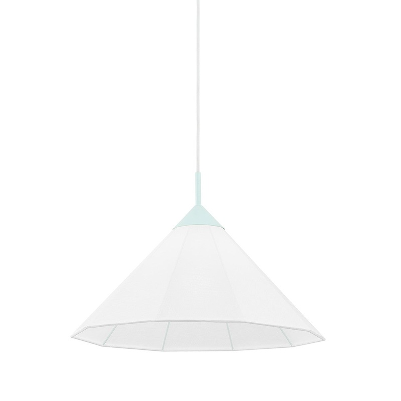 Mitzi H554701S-RB Gloria One Light Pendant, Robins Egg Blue