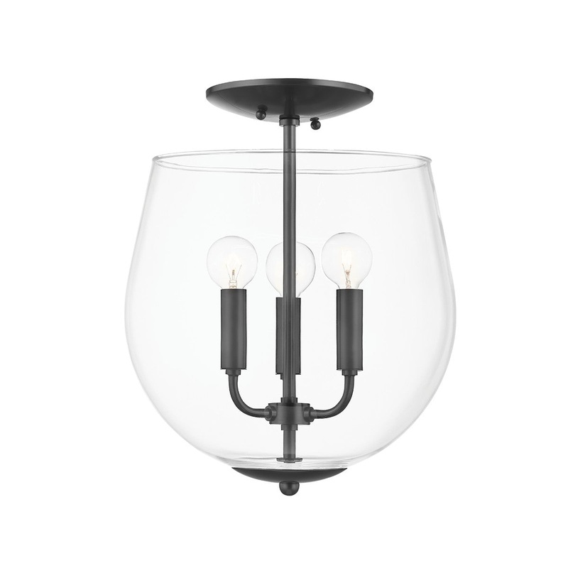 Mitzi H557603-OB Bobbi Three Light Semi Flush Mount, Old Bronze