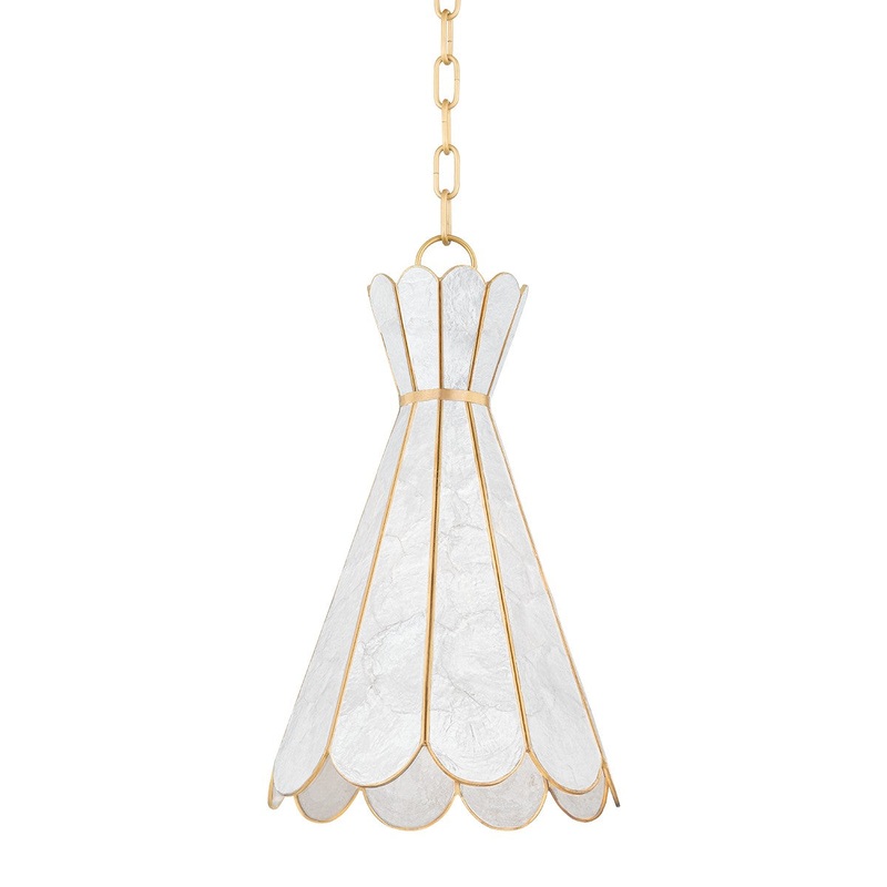 Mitzi H662701-AGB Lyra One Light Pendant, Aged Brass
