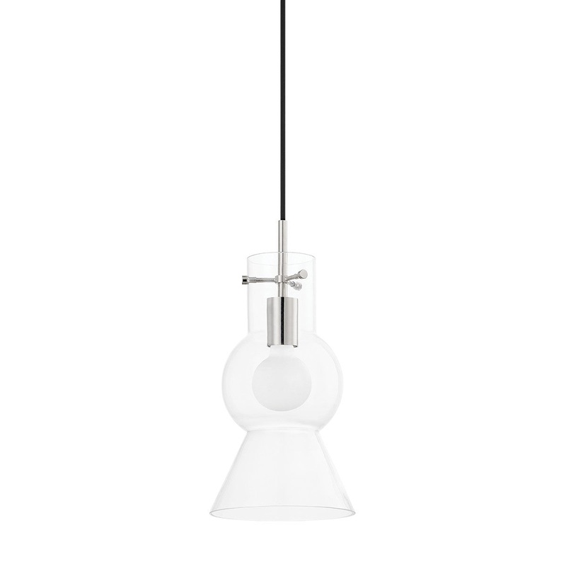 Mitzi H702701S-PN Mirabel One Light Pendant, Polished Nickel
