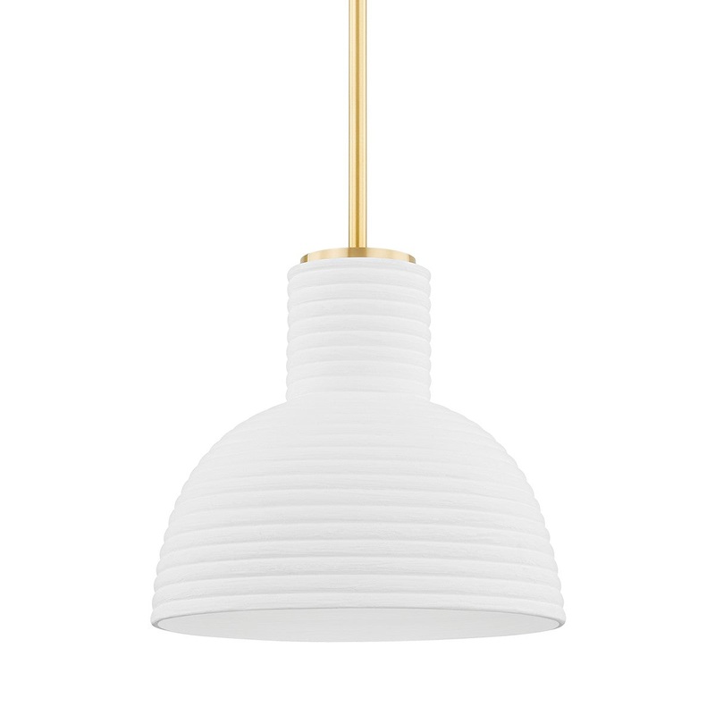 Mitzi H721701-AGB/CWW Paloma One Light Pendant, Aged Brass