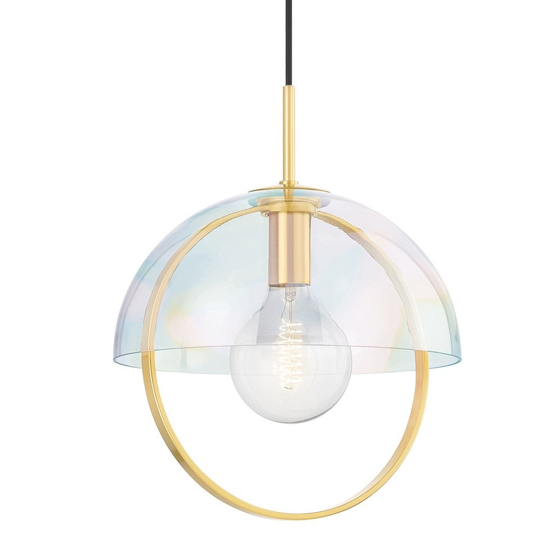 Mitzi H752701L-AGB Meriah One Light Pendant, Aged Brass