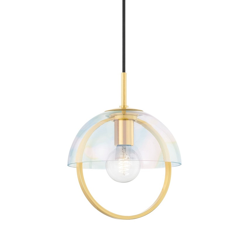 Mitzi H752701S-AGB Meriah One Light Pendant, Aged Brass