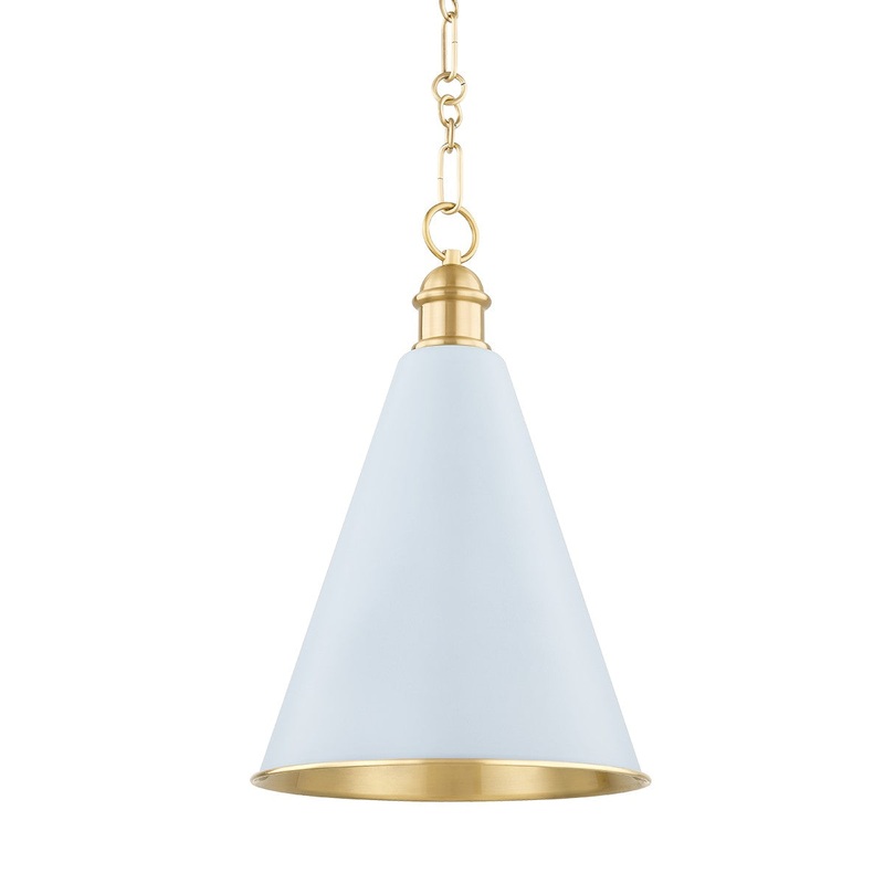 Mitzi H761701A-AGB/SAO Fenimore One Light Pendant, Aged Brass