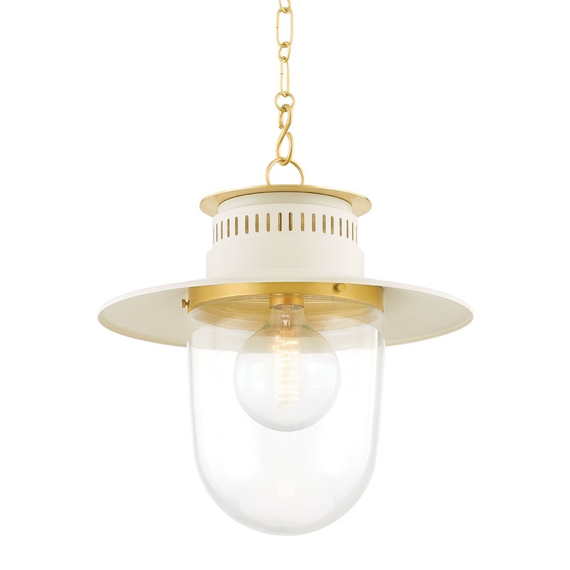 Mitzi H773701L-AGB/SCR Nori One Light Pendant, Aged Brass