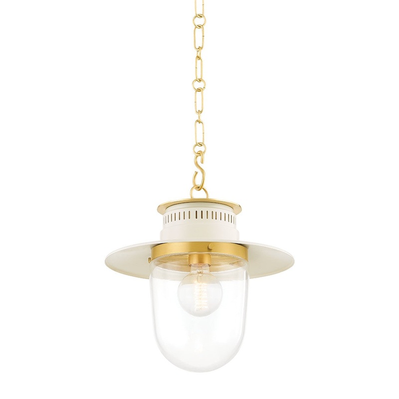 Mitzi H773701S-AGB/SCR Nori One Light Pendant, Aged Brass