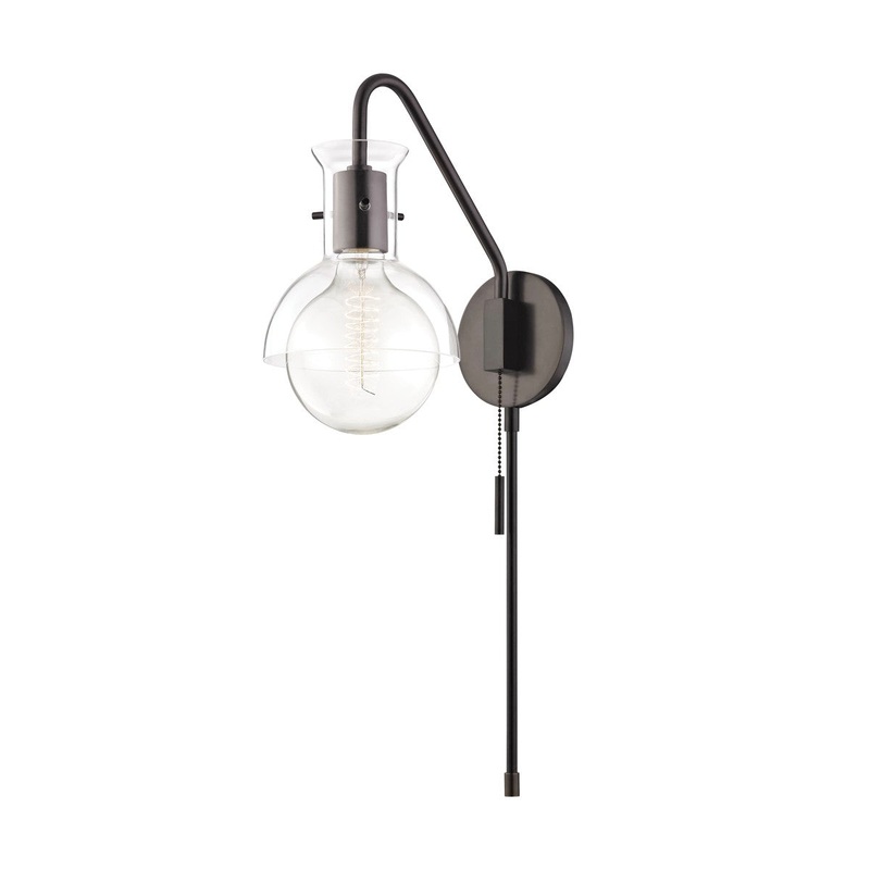 Mitzi HL111101G-OB Riley One Light Wall Sconce With Plug, Old Bronze